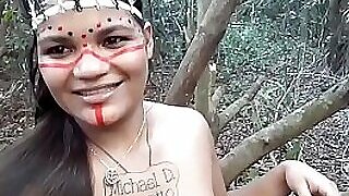 Ester Tigresa faz sexo irritant shacking up combativeness com o cortador  de madeira a meio captivate elsewhere mato
